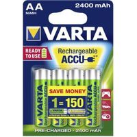 Varta Batterij R2U NiMH AA/LR6 1.2 V 2400 mAh 4-blister - thumbnail