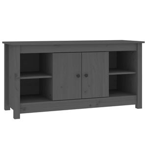 The Living Store TV-kast Grenenhout Grijs 103x36.5x52cm - Trendy design