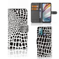 Motorola Moto G60 | Telefoonhoesje | Met pasjeshouder | Slangenprint