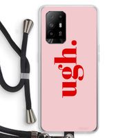 Ugh: Oppo A94 5G Transparant Hoesje met koord