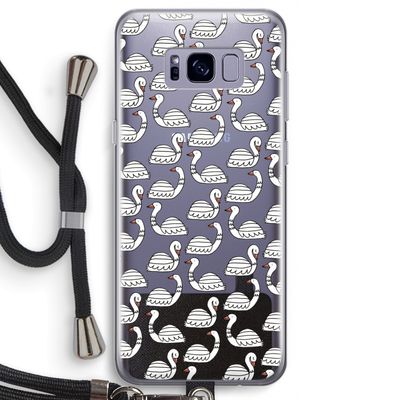 Zwanen: Samsung Galaxy S8 Transparant Hoesje met koord