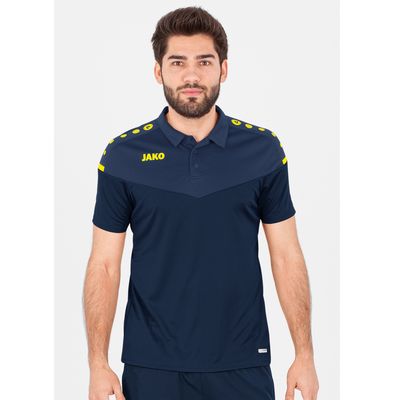 JAKO 6320 Polo Champ 2.0  - Marine/Donkerblauw/Fluogeel - XXL