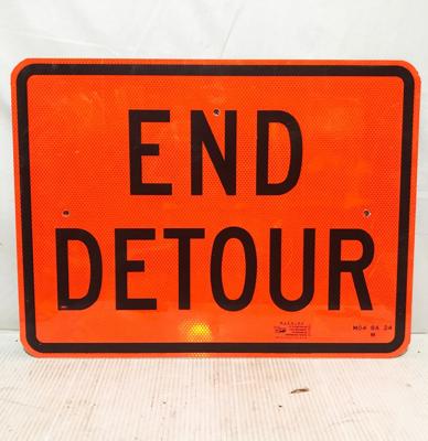 End Detour Origineel Straat Bord