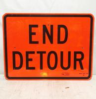 End Detour Origineel Straat Bord