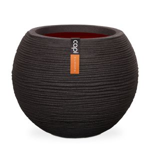 Vaas bol rib NL 38x33 - zwart - Capi europe