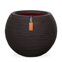 Vaas bol rib NL 38x33 - zwart - Capi europe