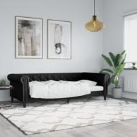 Slaapbank 90x190 cm kunstleer zwart
