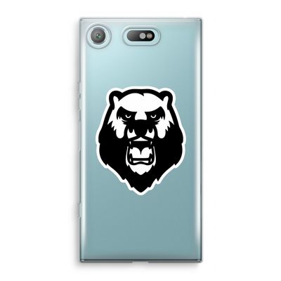 Angry Bear (white): Sony Xperia XZ1 Compact Transparant Hoesje