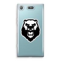 Angry Bear (white): Sony Xperia XZ1 Compact Transparant Hoesje - thumbnail