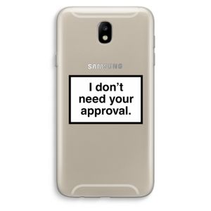 Don't need approval: Samsung Galaxy J7 (2017) Transparant Hoesje
