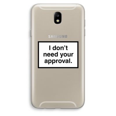 Don't need approval: Samsung Galaxy J7 (2017) Transparant Hoesje