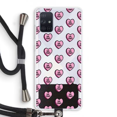 GIRL POWER: Samsung Galaxy A71 Transparant Hoesje met koord