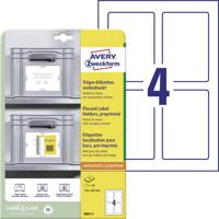 Avery-Zweckform 8001-5 Magazijnetiketten 120 x 80 mm Polypropyleen Wit, Lichtgrijs 20 stuk(s) Permanent hechtend - thumbnail