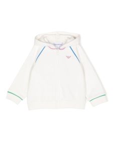 Emporio Armani Kids hoodie à logo imprimé - Blanc