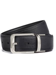 Zegna ceinture à logo gravé - Noir