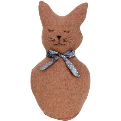 Deurstopper - poes/kat - bruin - 25 x 13 cm - dieren - kinderkamer - bescherming Deurstopper - poes/kat - bruin - 25 x 13 cm - dieren - kinderkamer - bescherming