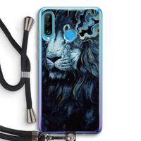Darkness Lion: Huawei P30 Lite Transparant Hoesje met koord