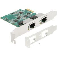 Delock 88101 PCI Express x1-kaart naar 2 x RJ45 2,5 Gigabit LAN RTL8125 - thumbnail