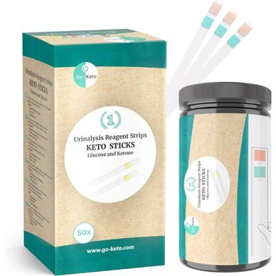 Go-Keto Glucose en Ketonen Urine Teststrips (50 stuks)