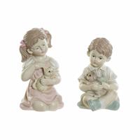 Decoratieve figuren DKD Home Decor Hars Jongen (14.5 x 16 x 26 cm) (2 pcs)
