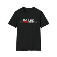 T-shirt regular zwart - Hand in hand - Kameraden - logo voor groot