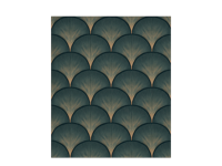 Art déco groene waaiers uit de jaren 20 vintage behang