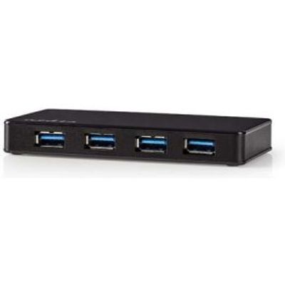 Nedis UHUBU3420BK hub & concentrator USB 3.0 (3.1 Gen 1) Micro-B Zwart