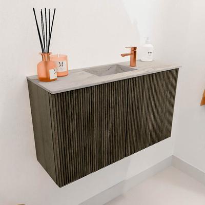 Toiletmeubel Mondiaz Joya Dlux | 70 cm | Meubelkleur Shadow | Faye wastafel Glace Wasbak Midden | 1 kraangat