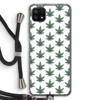 Weed: Samsung Galaxy A22 5G Transparant Hoesje met koord