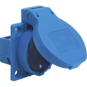 Machine contactdoos blauw IP54 RAL 5017 stopcontact voor haspel als vervanging