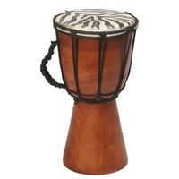 Handgemaakte drum/trommel met zebraprint 25 cm - thumbnail