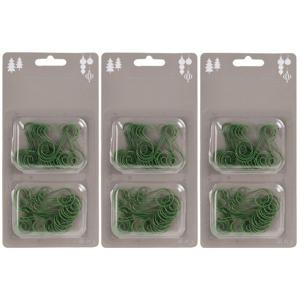 Kerstbalhaakjes - 120x stuks - groen - 3,5 cm - metaal - kerstboomhaakjes