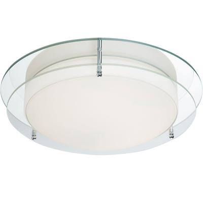 Plafondlamp Limerick - Chrome, Mirror, Opal Glass, IP44