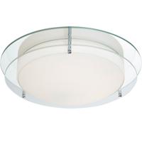 Plafondlamp Limerick - Chrome, Mirror, Opal Glass, IP44