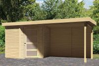 Woodfeeling | Tuinhuis Schwandorf 3 met Overkapping 2,8 en Achterwand | Onbehandeld