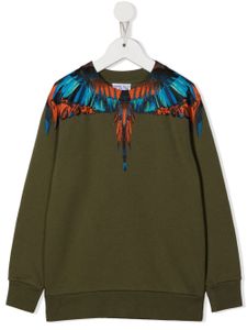 Marcelo Burlon County Of Milan Kids sweat à imprimé Wings - Vert