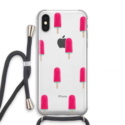 Waterijsje: iPhone X Transparant Hoesje met koord