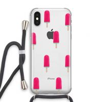 Waterijsje: iPhone X Transparant Hoesje met koord