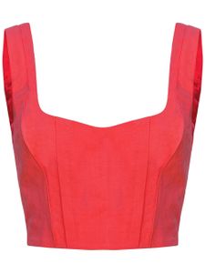 PINKO haut-corset à coupe crop - Rouge