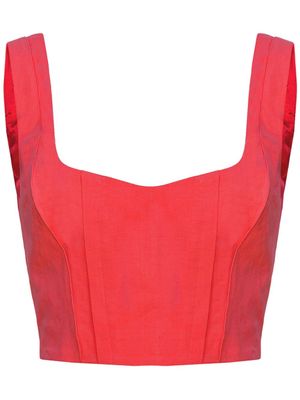 PINKO haut-corset à coupe crop - Rouge PINKO haut-corset à coupe crop - Rouge
