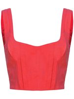 PINKO haut-corset à coupe crop - Rouge