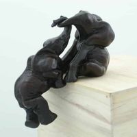 Beeld Polystone Olifanten "Pull Up" (18 cm) - thumbnail