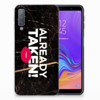 Samsung Galaxy A7 (2018) | Siliconen hoesje | met naam Already Taken Black