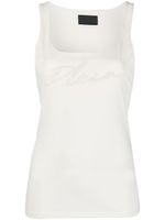 Philipp Plein logo-embroidered tank top - Blanc