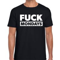 FUCK mondays fun t-shirt zwart voor heren 2XL  - - thumbnail