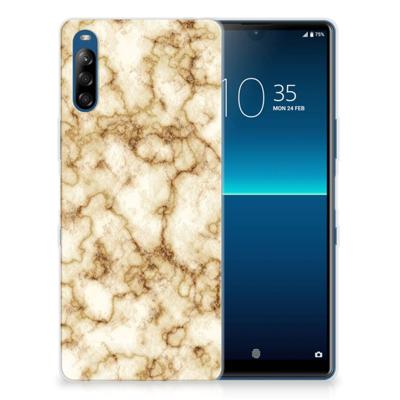 Sony Xperia L4 | TPU | Siliconen hoesje | Marmer Goud