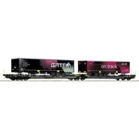 Roco 6600170 H0 dubbeltasje-gelede wagon T3000e van de TX-logistiek TX logistiek