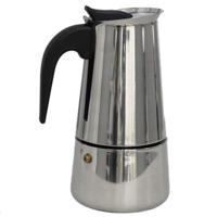 Gerimport Percolator espressomaker - 2 kopjes - elektrisch - RVS - 14x11 cm