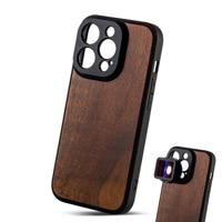 MOJOGEAR 17mm lens case voor iPhone 13 en 14 - Echt Hout - thumbnail