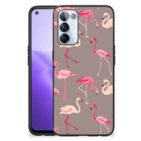 OPPO Reno5 5G | Find X3 Lite Dierenprint Telefoonhoesje Flamingo - thumbnail